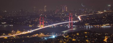 Gece Boğaz Köprüsü, Istanbul Türkiye