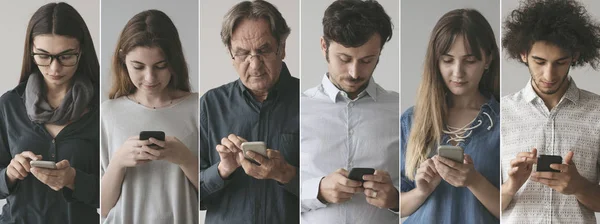 Persone Che Utilizzano Telefono Cellulare — Foto Stock