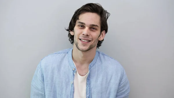 Portrait Handsome Smiling Young Man — Stock Photo, Image