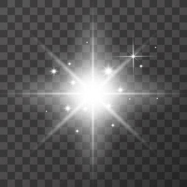 Parlak ışık efekti.