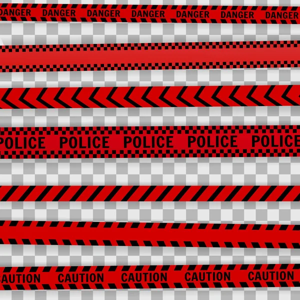 Red police line — Stock Vector