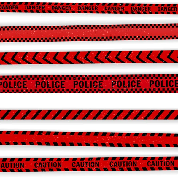 Ligne rouge de police — Image vectorielle