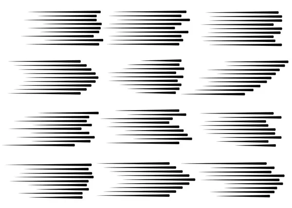 Lignes de vitesse ensemble isolé. — Image vectorielle