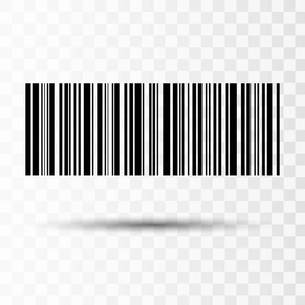 Barcode isolerad på transparent bakgrund. — Stock vektor