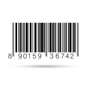 Saydam arka plan üzerinde izole barkod. 