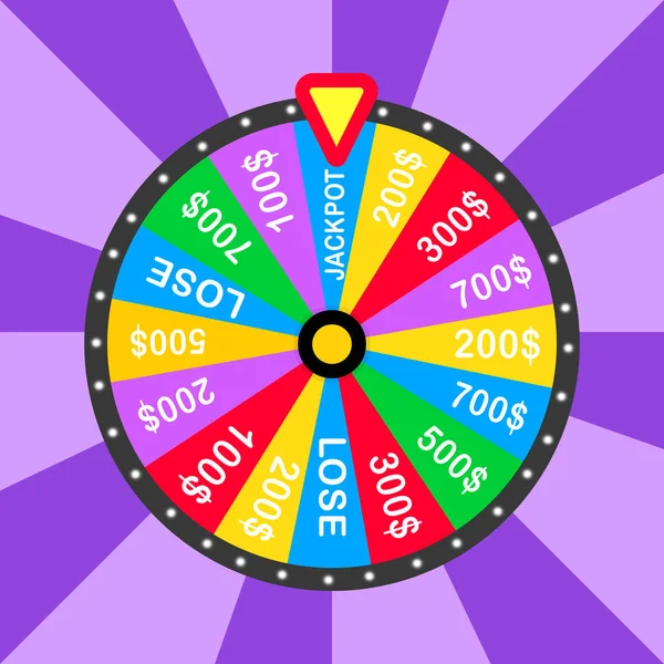 Colorida rueda de la suerte o la fortuna infografía . — Archivo Imágenes Vectoriales