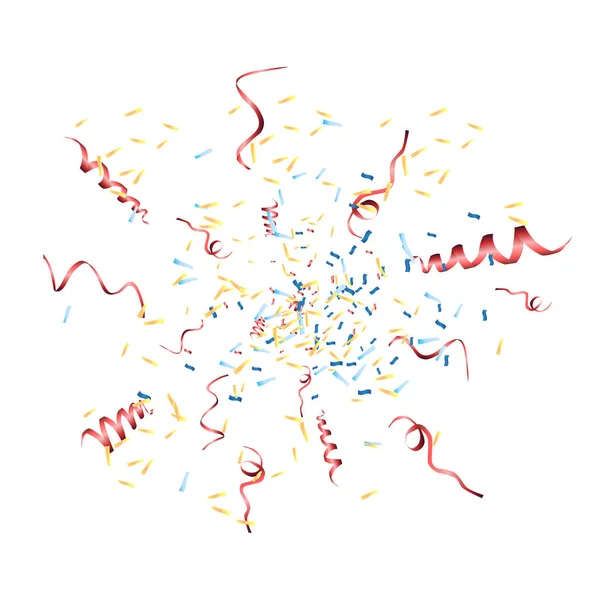 Абстрактный красочный взрыв конфетти — стоковый вектор