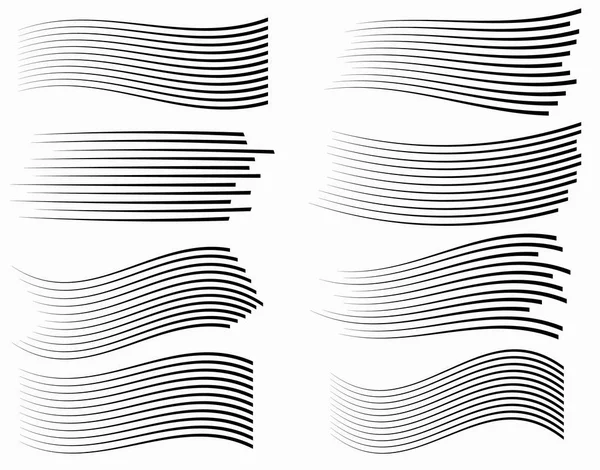 Lignes de vitesse ensemble isolé. — Image vectorielle