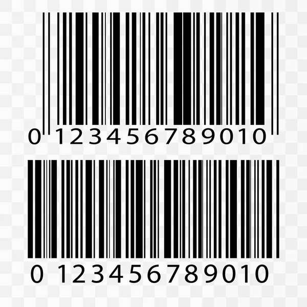 Icono realista de código de barras aislado — Archivo Imágenes Vectoriales