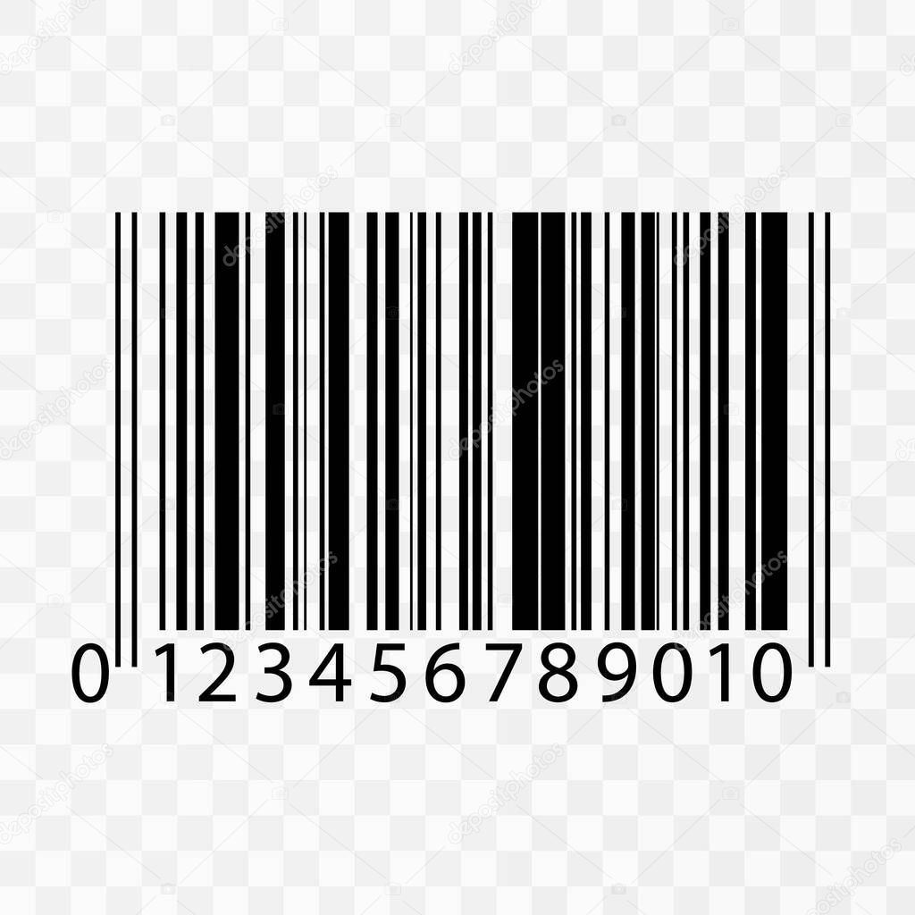 Realistic Barcode icon isolated