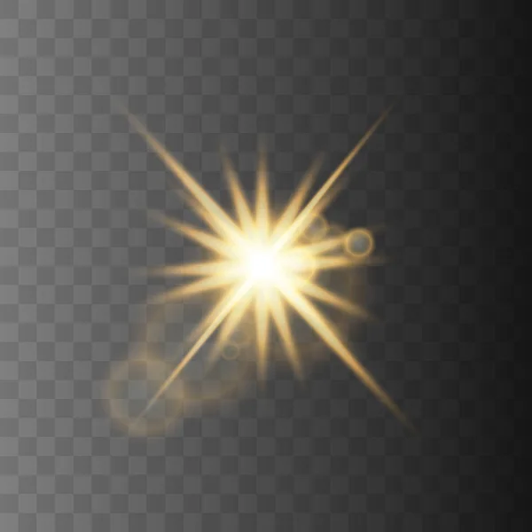 Wybuch Gwiazdy Blasku Białym Tle Światła Świecą Promieni Ilustracja Wektorowa — Wektor stockowy