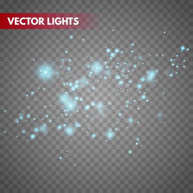 Parlama ışık efekti. Işıltı toz. 