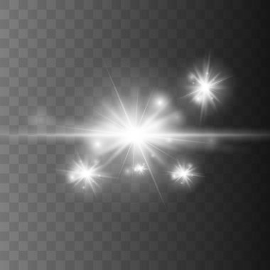 İzole lens flare etkisi. 