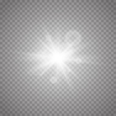 İzole lens flare etkisi. 