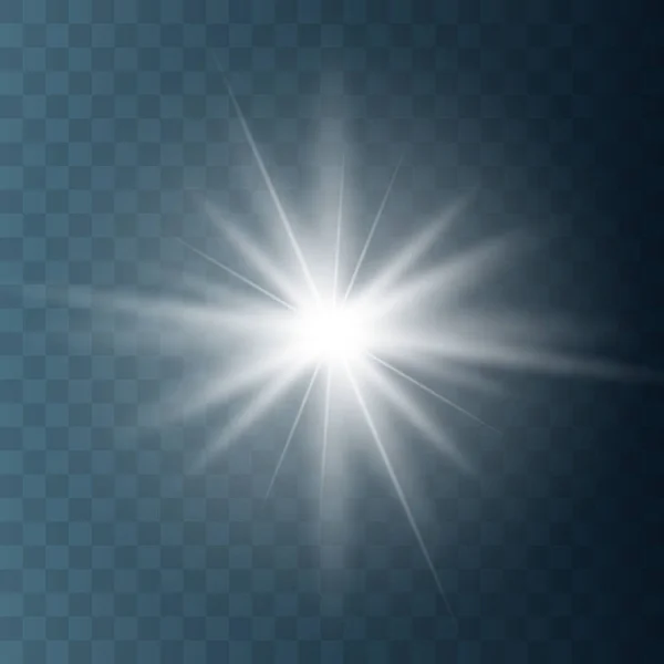 Lens flare effect geïsoleerd. — Stockvector