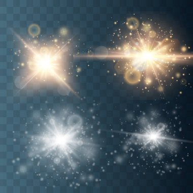 Sparkles ile parlayan ışık yıldız kümesi. 