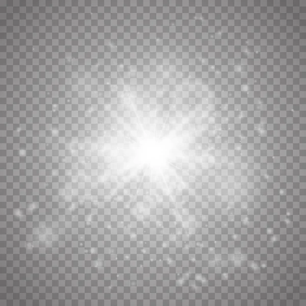 İzole lens flare etkisi.