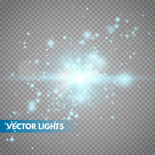 Lens flare effect isolated. — Stock Vector