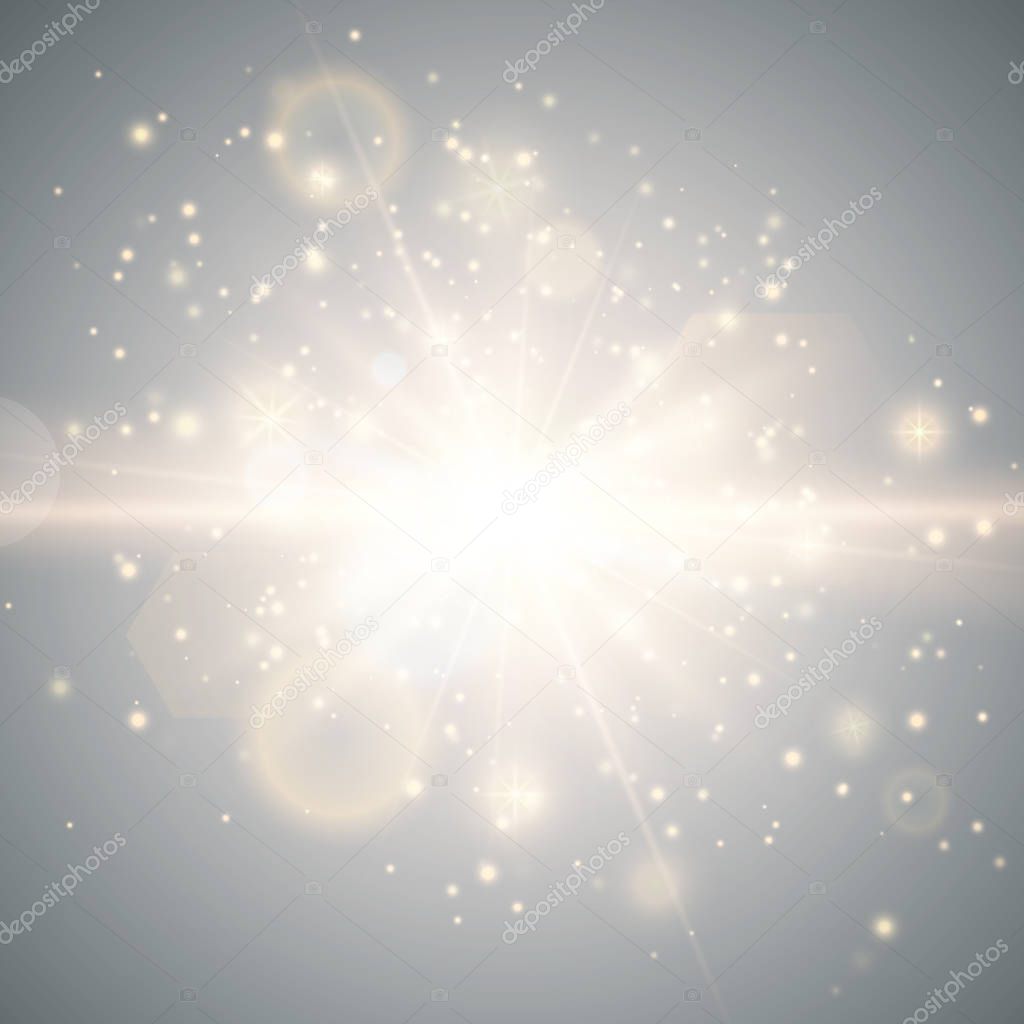 Star burst with sparkle isolated. 