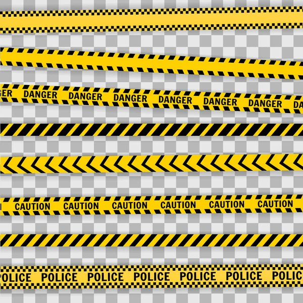 Politie Lijn Instellen Een Witte Achtergrond Vectorillustratie Vector — Stockvector