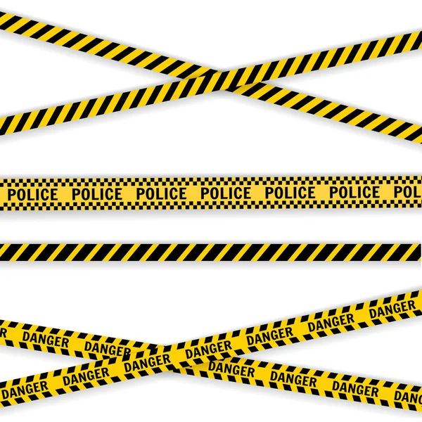 Ligne de police sur fond blanc — Image vectorielle