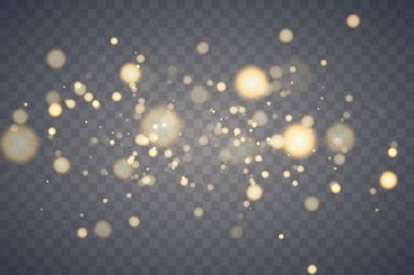 Saydam arka plan üzerinde izole bokeh parlayan. Noel kavramı vektör çizim 