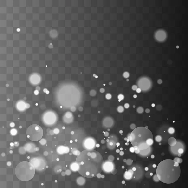 Parlak bokeh şeffaf arkaplanda izole edildi. 