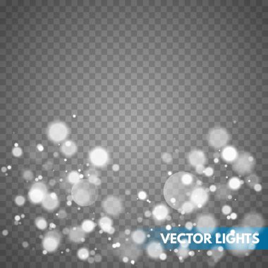 Parlak bokeh şeffaf arkaplanda izole edildi. 