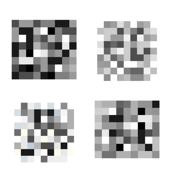 Conjunto de señales censuradas de Pixel. Barra negra del censor — Vector de stock