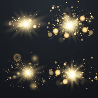 Sparkles ile parlayan ışık yıldız kümesi. 