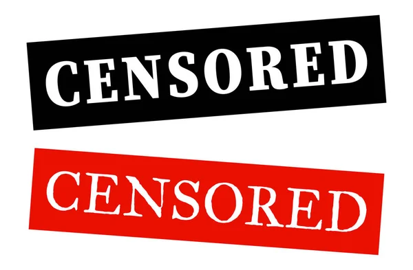 Vector illustration of the word Censored — Stock Vector