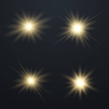 Sparkles ile parlayan ışık yıldız kümesi. 