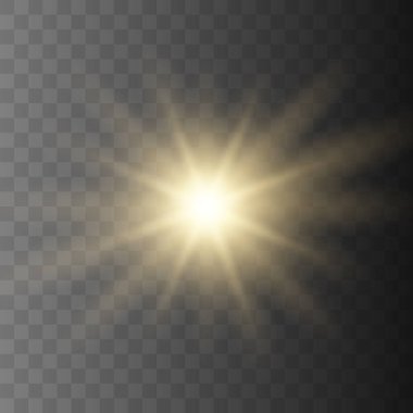 Yıldız patlaması ile izole ışıltı. 