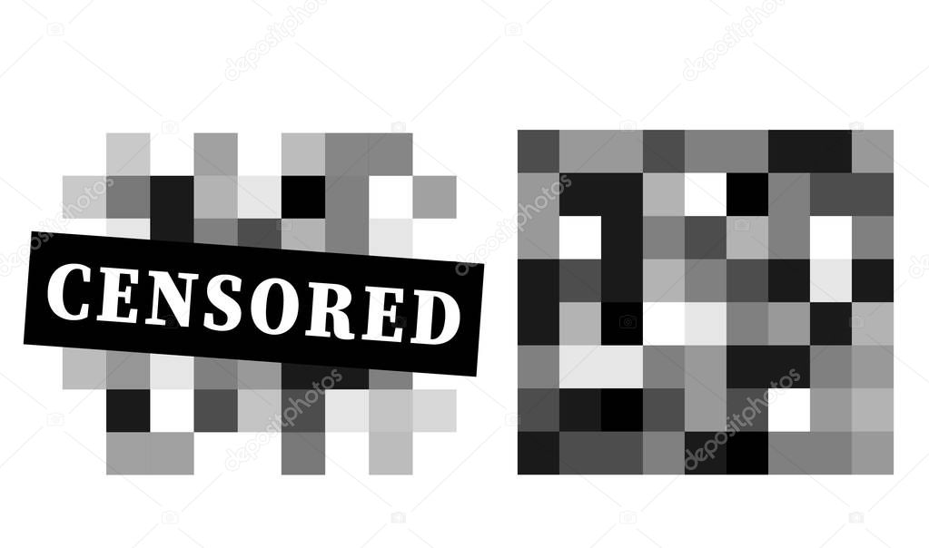 Set Of Pixel Censored Signs Black Censor Bar Concept Vector Illustration Eps10 Premium Vector In Adobe Illustrator Ai Ai Format Encapsulated Postscript Eps Eps Format