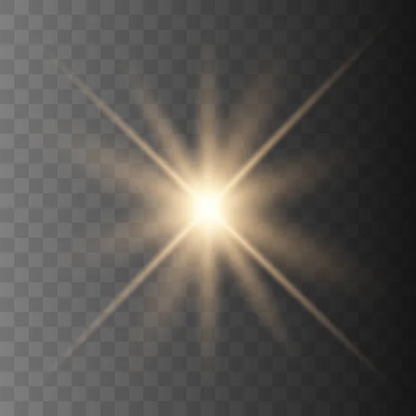 Estrellas de luz brillante con chispas . — Vector de stock