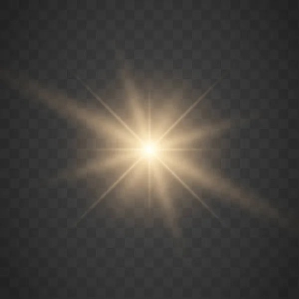 Étoiles lumineuses avec étincelles . — Image vectorielle