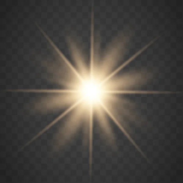 Estrellas de luz brillante con chispas . — Archivo Imágenes Vectoriales