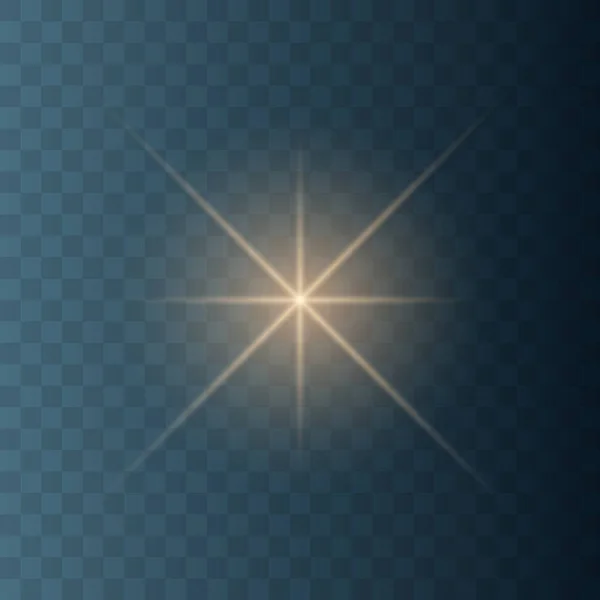 Étoiles lumineuses avec étincelles . — Image vectorielle