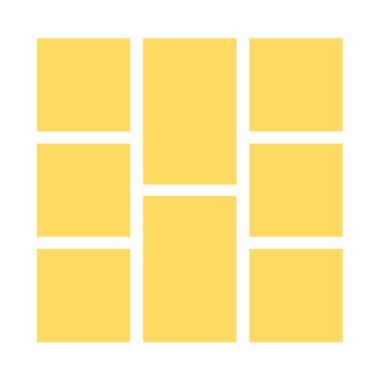 Vektör kare fotoğraf kolaj 