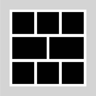 Vektör kare fotoğraf kolaj 