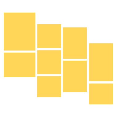 Vektör kare fotoğraf kolaj 