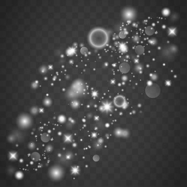 Parlama ışık efekti. Işıltı toz. 