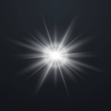 Saydam arka plan üzerinde parlayan ışık efekti.