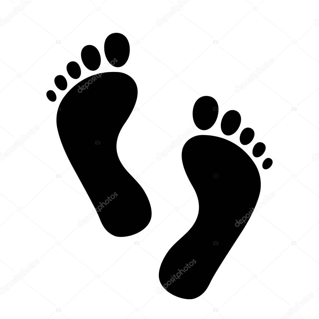 Foot step icon . Vector illustration EPS10