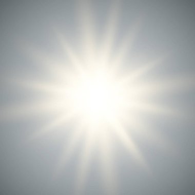 Yıldız patlaması ile izole ışıltı. 