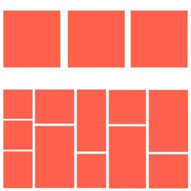 Vektör kare fotoğraf kolaj 