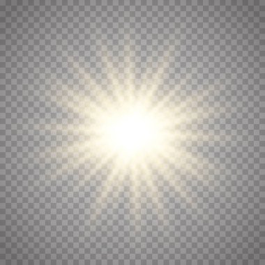 Yıldız patlaması ile izole ışıltı. 