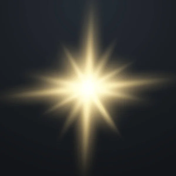 Étoile éclatante avec étincelle isolée . — Image vectorielle
