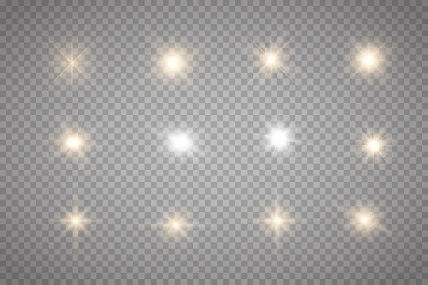 Ensemble d'étoiles lumineuses — Image vectorielle