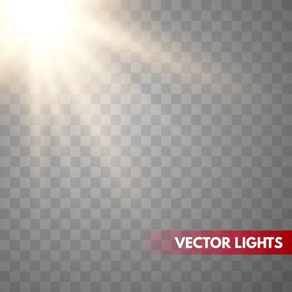 Efeito de luz de erupção da lente . — Vetor de Stock
